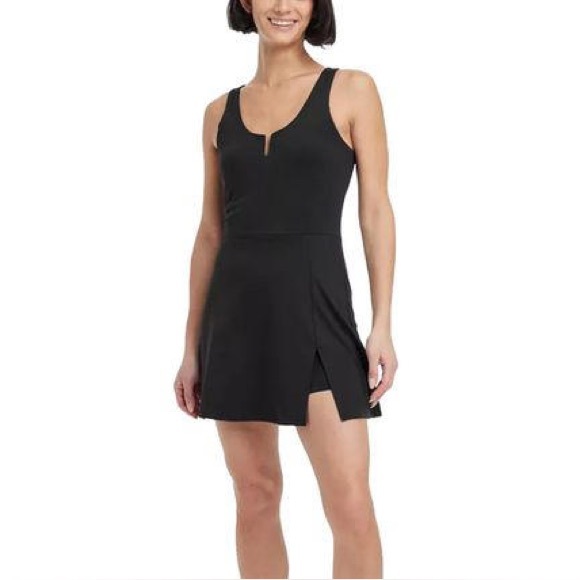 all in motion Dresses & Skirts - 🆕 All in Motion Black Knit Slit Active Mini Dress Size Small | NWT